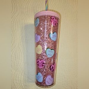 NWT Disney X Starbucks Valentine Limited Edition Valentine Glitter Tumbler
